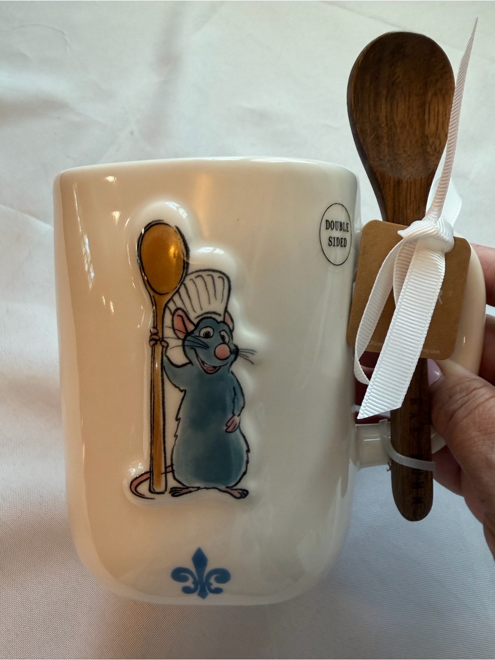 Rae Dunn Ceramic Pixar Logo Mug - White with Black Stamp
